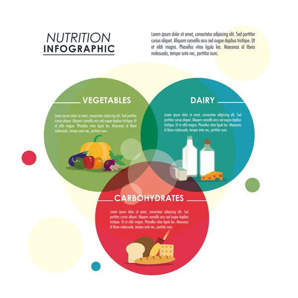 Icono de infografía. Diseño nutricional. Gráfico vectorial — Vector de stock