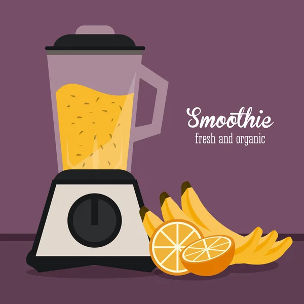 Smoothie-Saft-Glas trinken gesunde Symbol. Vektorgrafik — Stockvektor