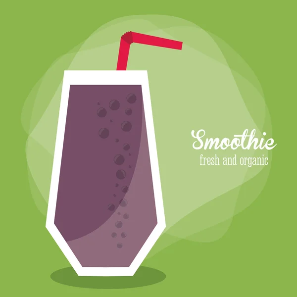 Smoothie-Saft-Glas trinken gesunde Symbol. Vektorgrafik — Stockvektor