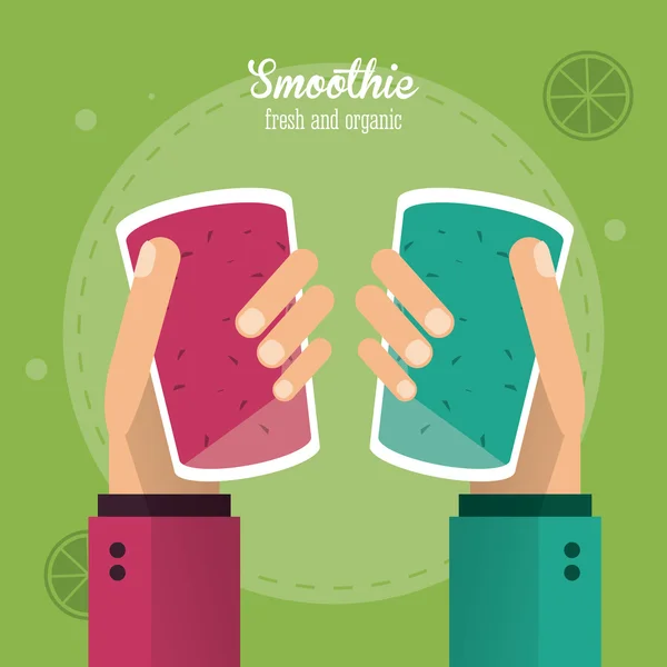 Smoothie SAP glas drinken gezonde pictogram. Vectorafbeelding — Stockvector