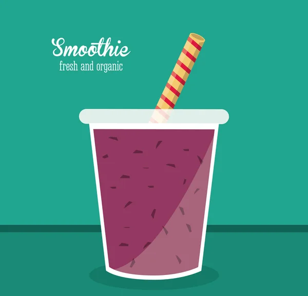 Smoothie-Saft-Glas trinken gesunde Symbol. Vektorgrafik — Stockvektor