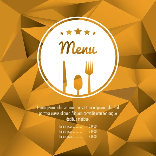 Menü étterem konyha ikonra. Vektorgrafika — Stock Vector