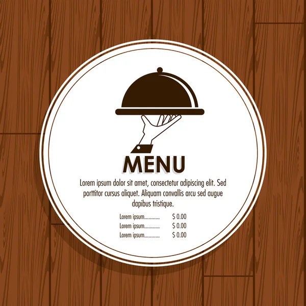 Menú restaurante icono de cocina. Gráfico vectorial — Vector de stock