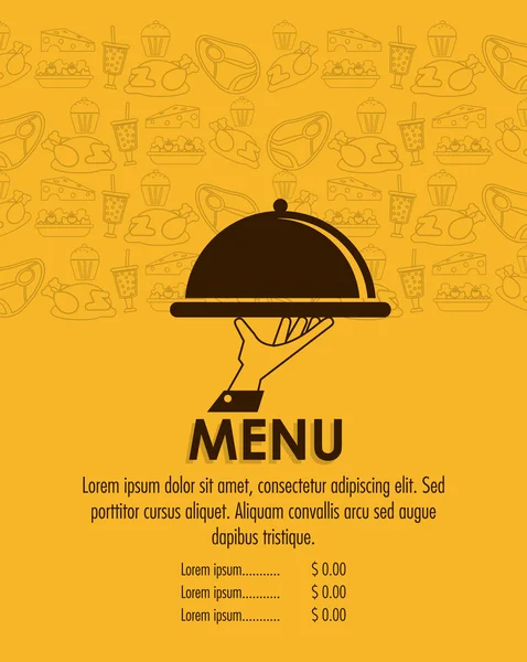 Menü Restaurant Küche Ikone. Vektorgrafik — Stockvektor