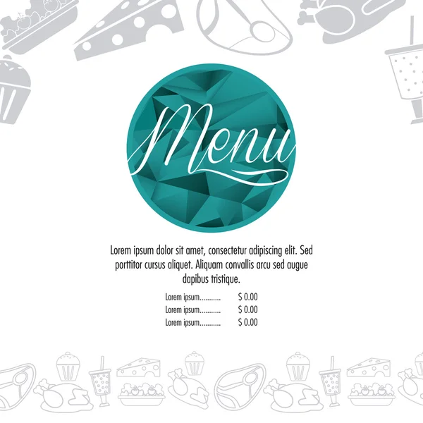 Menu restaurant keuken pictogram. Vectorafbeelding — Stockvector