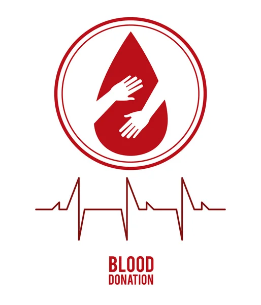 Jatuhkan tangan dari tangan ikon donor darah. Grafik vektor - Stok Vektor