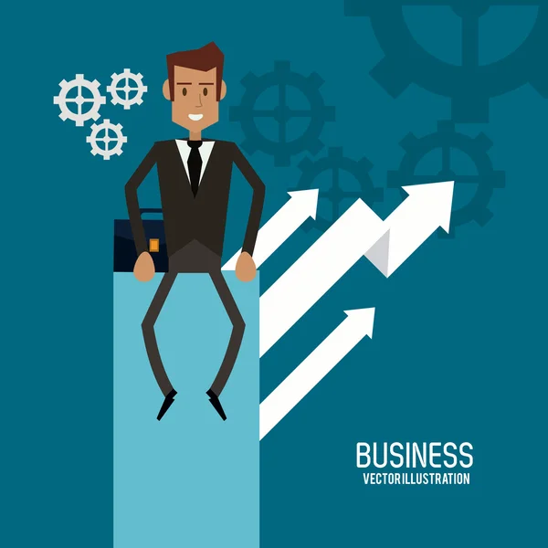 Geschäftsmann männliche Business-Ikone. Vektorgrafik — Stockvektor
