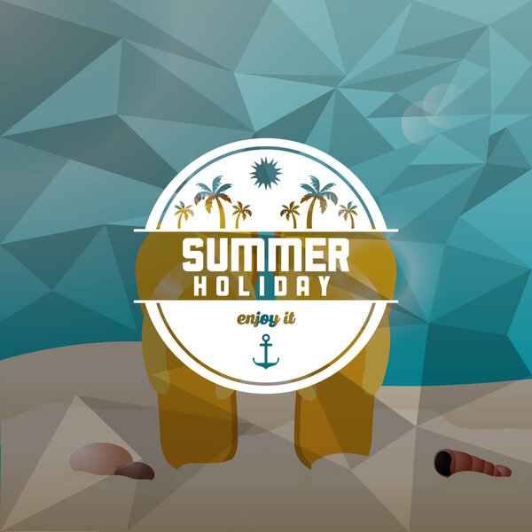 sandals summer holiday vacation icon. Vector graphic