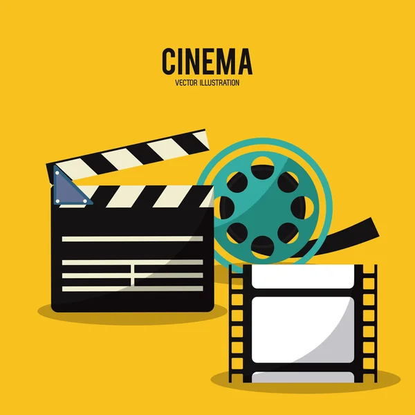 Ikona kina filmowego clapboard. Grafika wektorowa — Wektor stockowy
