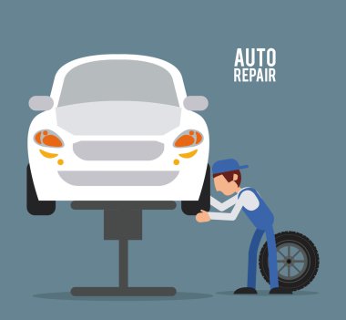 mekanik otomatik rapair simgesi. Vektör grafiği