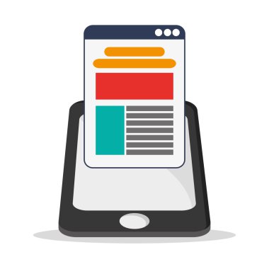 Smartphone sosyal ağ kutsal kişilerin resmi. Vektör grafiği