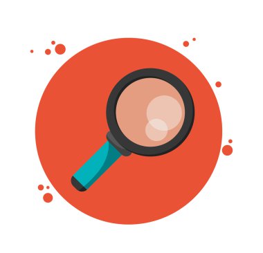 Lupe büyütme cam daire simgesi. Vektör grafiği