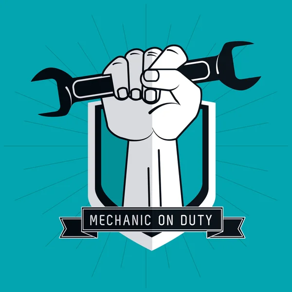 Wrench mechanic auto rapair icon. Vector graphic — Stock Vector