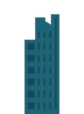 Tek yüksek bina simgesini