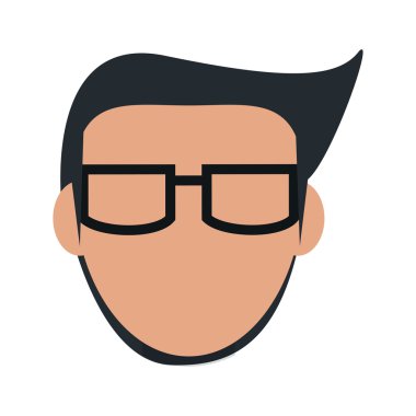 gözlük simgesi olan yüzü olmayan adam