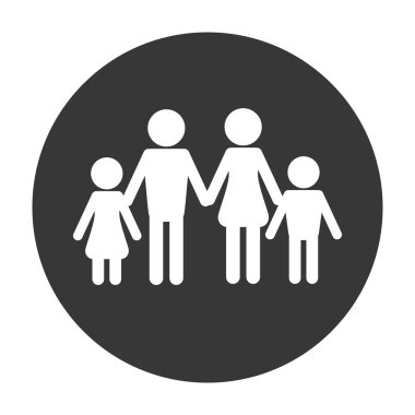 Traditional family pictogram icon vector