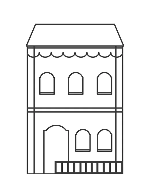 Icône de bâtiment unique — Image vectorielle