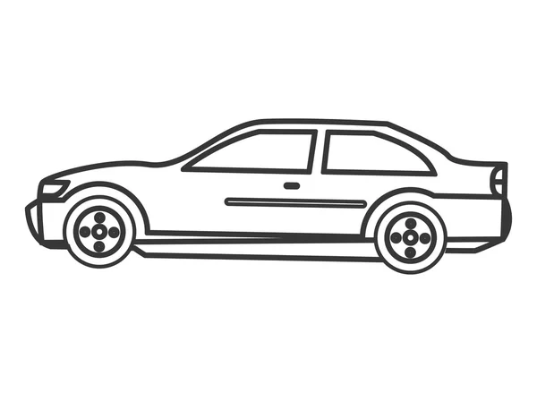 Ícone de visão lateral do carro — Vetor de Stock