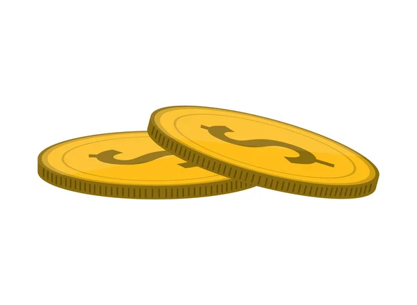 Долар монета ікона — стоковий вектор