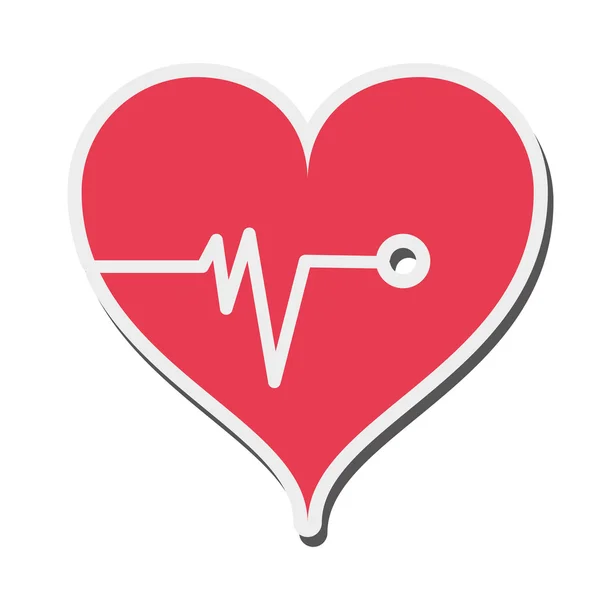 Icono de cardiograma cardíaco — Archivo Imágenes Vectoriales