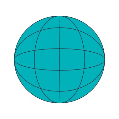 Dünya küre diyagram simgesi