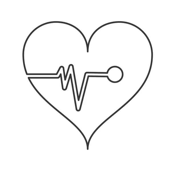 Значок кардиограммы сердца — стоковый вектор