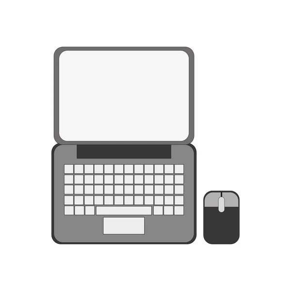 Laptop topview pictogram — Stockvector