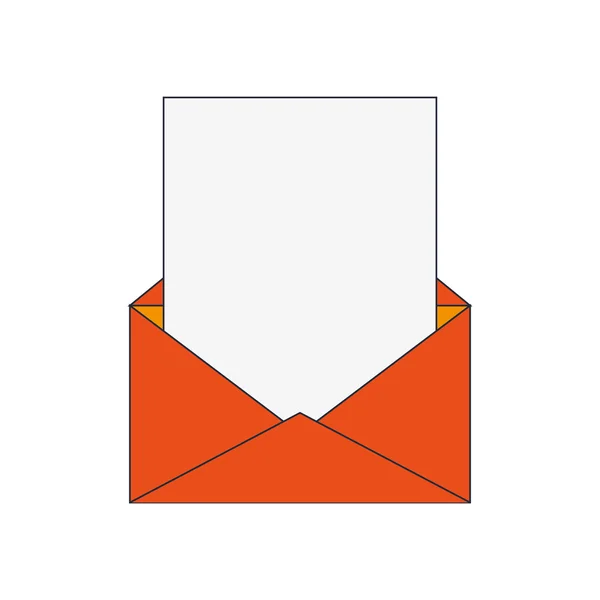 Ícone envelope aberto — Vetor de Stock