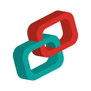 3D bağlantı zinciri simgesi