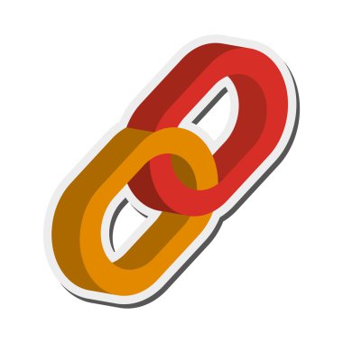 3D bağlantı zinciri simgesi