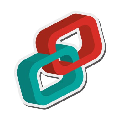 3D bağlantı zinciri simgesi