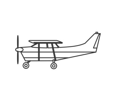 aerobatic or trainer airplane icon clipart