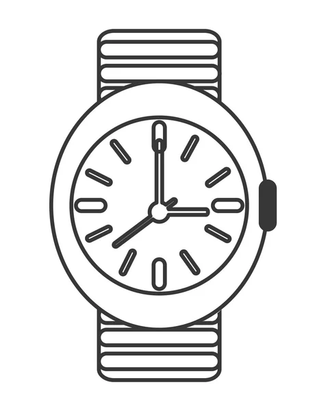 Ícone de relógio de pulso analógico — Vetor de Stock