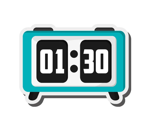 Despertador digital icono del reloj — Vector de stock