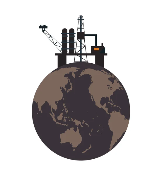 Icono de contaminación de tierra — Archivo Imágenes Vectoriales