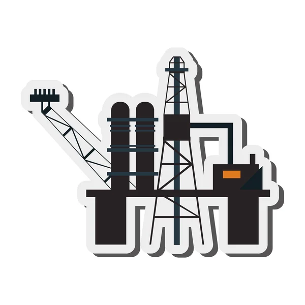 Olie raffinaderij pictogram — Stockvector