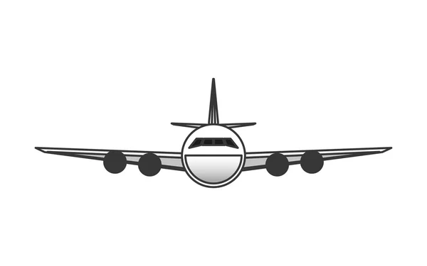 Icono de avión comercial — Archivo Imágenes Vectoriales