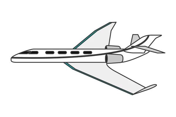 Icono de avión comercial — Vector de stock