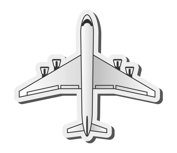 Icône de l'avion commercial — Image vectorielle
