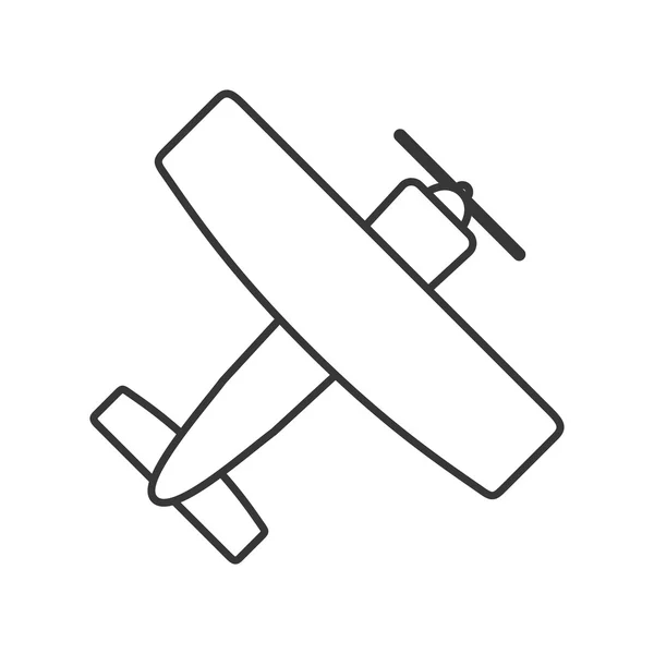 Icono de avión acrobático o entrenador — Vector de stock