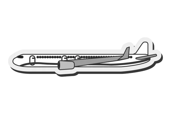 Kommerzielle Flugzeug-Ikone — Stockvektor