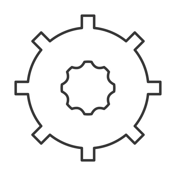 Ícone de engrenagem única — Vetor de Stock