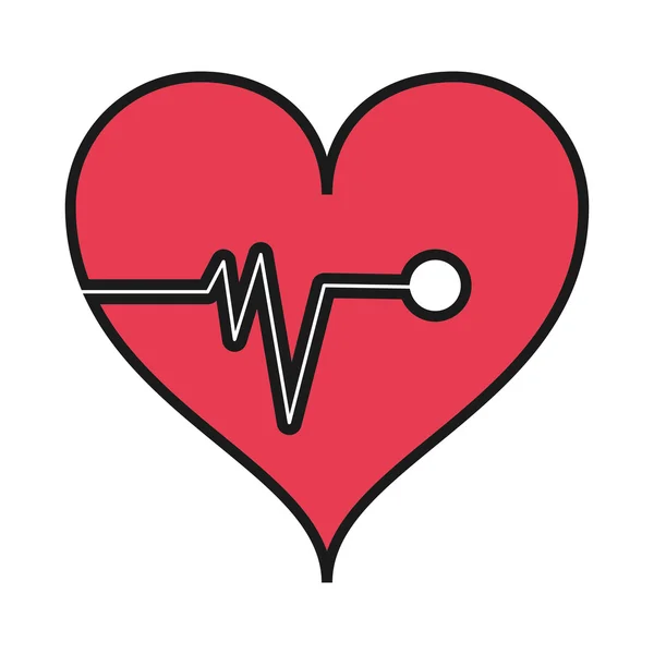 Icono de cardiograma cardíaco — Vector de stock