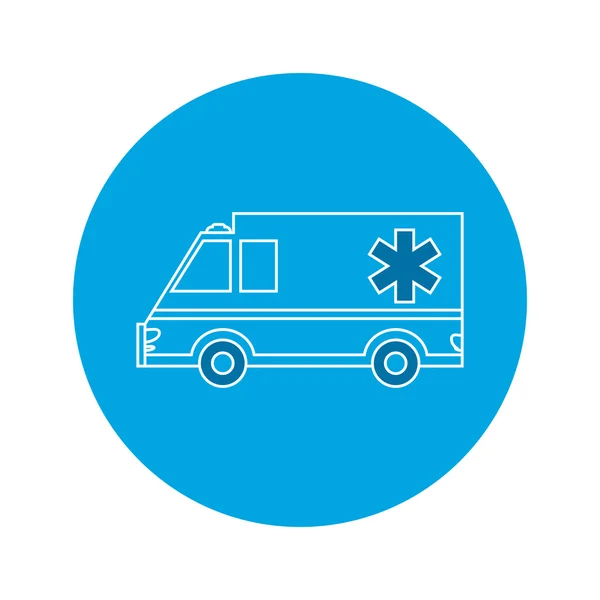 Tek ambulans simgesi — Stok Vektör