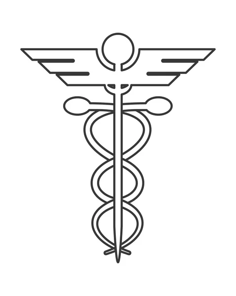 Tige de l'icône d'Asclépios — Image vectorielle