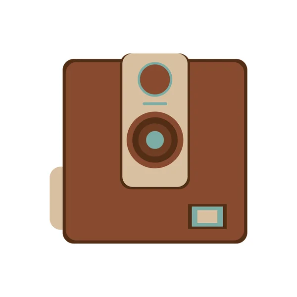 Retro photographic camera icon — стоковый вектор