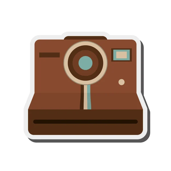 Icono de cámara instantánea vintage — Vector de stock