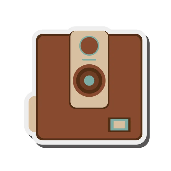 Retro fotografische camera-icoontje — Stockvector