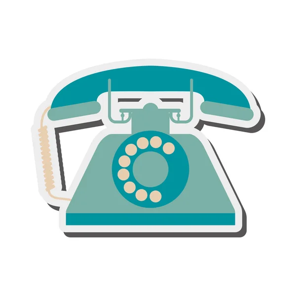 Retro rotary telephone icon — стоковый вектор