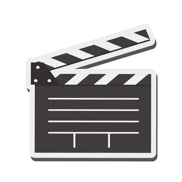 Open Filmklapper pictogram — Stockvector